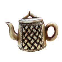 OX BONE CARVED BAMBOO TEA POT